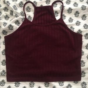 Burgundy Crop Top